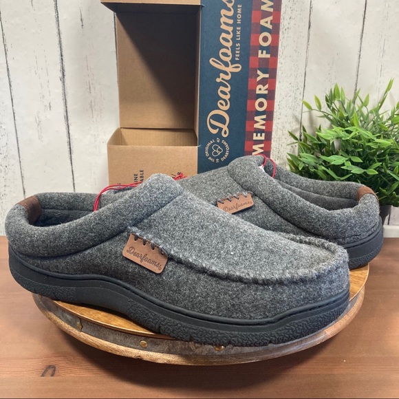 Dearfoams Men's Wool Blend Indoor/Outdoor Slippers - Picture 7 of 9